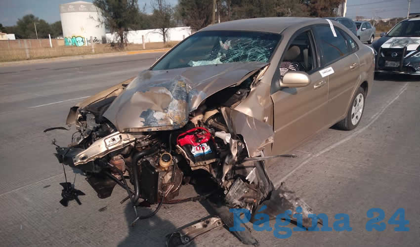 El carro Chevrolet Optra oro, que conduc&iacute;a Jes&uacute;s &ldquo;N&rdquo; &ldquo;N&rdquo;, de 19 a&ntilde;os de edad