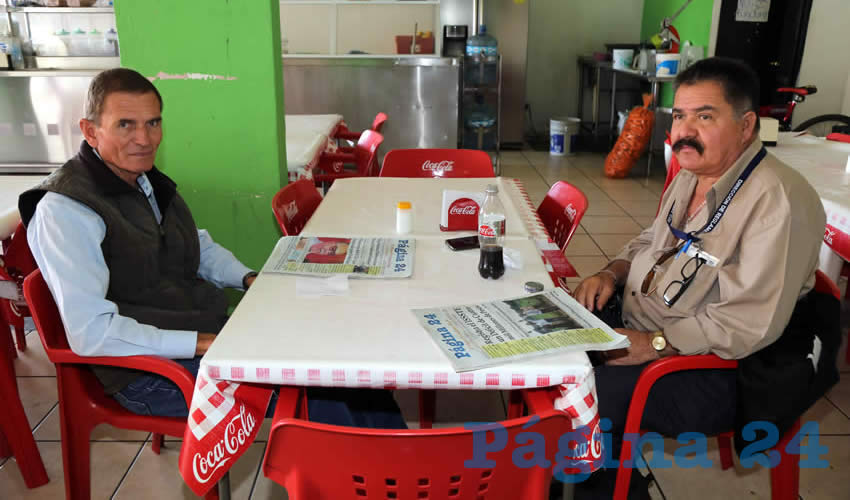 En el restaurante Janny almorzaron Víctor Covarrubias de Luna y Juan Manuel Martínez Rivera