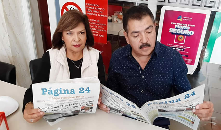 En el restaurante Mitla almorzaron María del Rosario de Muñiz y Miguel Muñiz