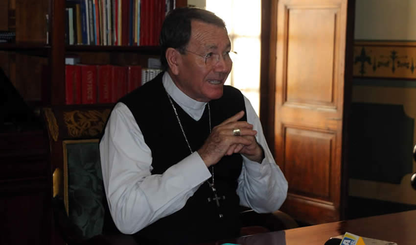 Sigifredo Noriega Barceló, obispo de la Diócesis de Zacatecas (Foto Rocío Castro)