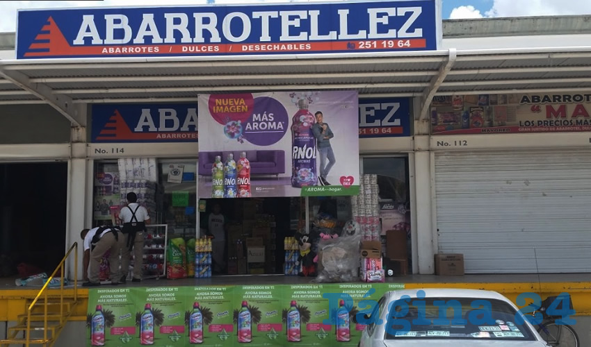 La Abarrotera Téllez, situada en la Central de Abastos Viñedos San Marcos, fue visitada por dos hampones