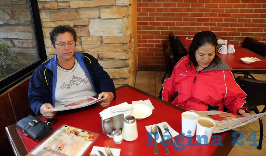 En Las Antorchas almorzaron las hermanas Ramona Campos Hernández y Verónica Campos Hernández