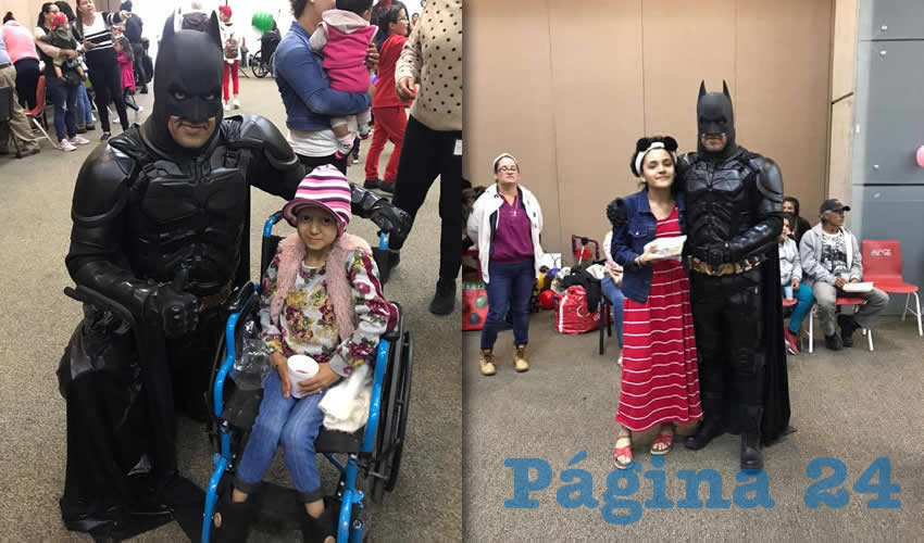 Alfredo Hernández Juárez, imitador de Batman en Hospitales y Casas Hogares