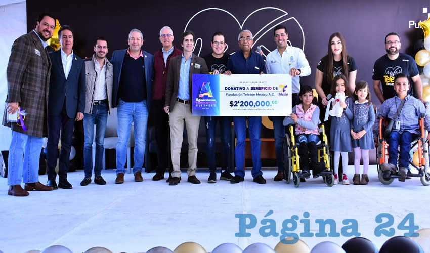 La administraci&oacute;n de la alcaldesa Tere Jim&eacute;nez entreg&oacute; al Telet&oacute;n 2019 un donativo por 2 millones 200 mil pesos para transformar positivamente la vida de ni&ntilde;os y adolescentes con discapacidad