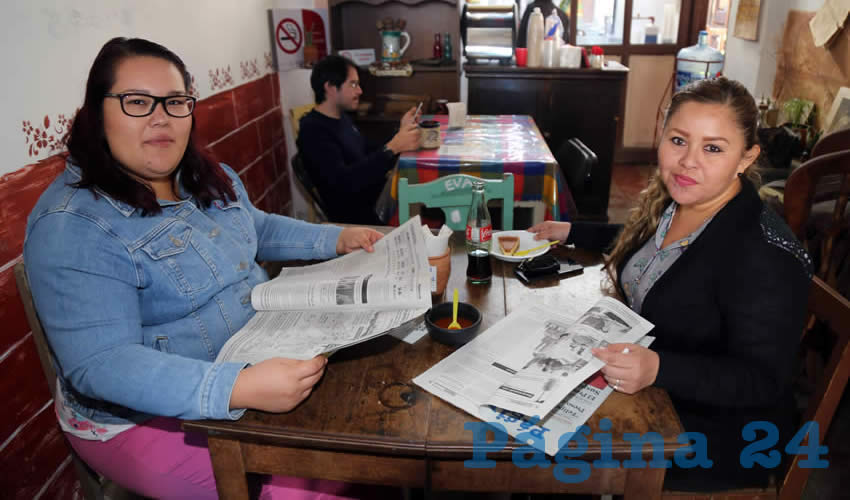 En Gorditas y Tacos Sor Juana almorzaron Erika Muñoz Quiroz y Dehucedit Loyde