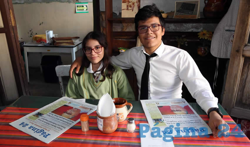 Jimena Ramírez Quezada y Ángel Alcántara González desayunaron en Gorditas y Tacos Sor Juana