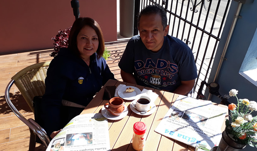 En Malva Café Restaurante almorzaron Daniela Moreno y un acompañante