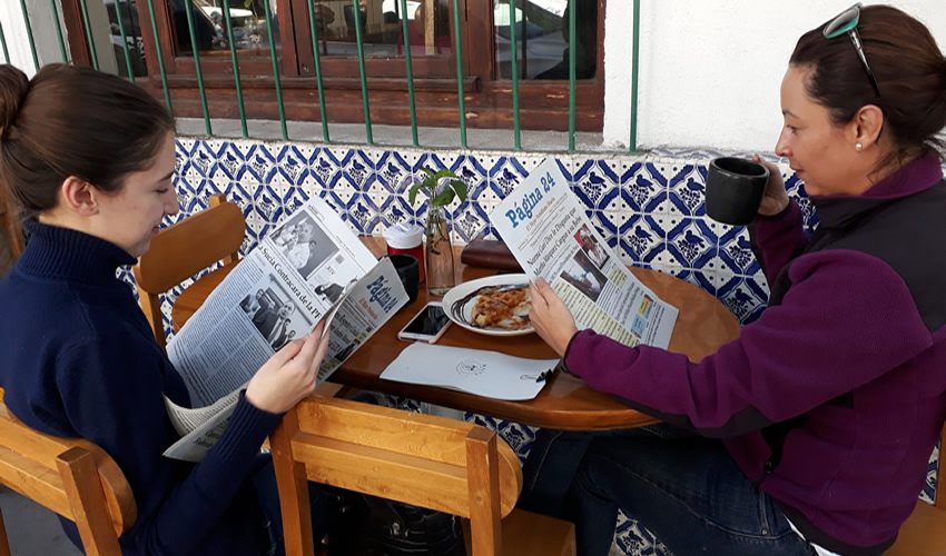 Margarita Beltrán Díaz y Jorge Antonio Gil Zamora compartieron el pan y la sal en el restaurante Azul Catedral