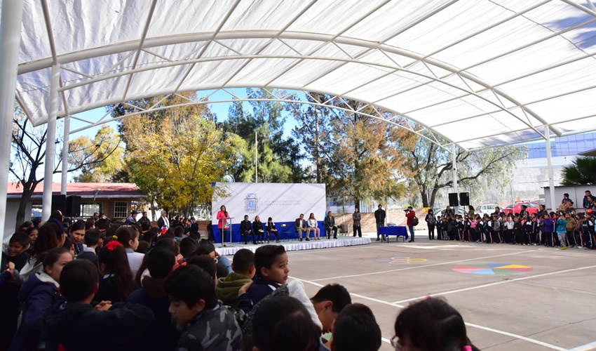 Se inauguró la nueva velaria que instaló SOPMA y las obras de rehabilitación en canchas deportivas y la remodelación de 12 salones