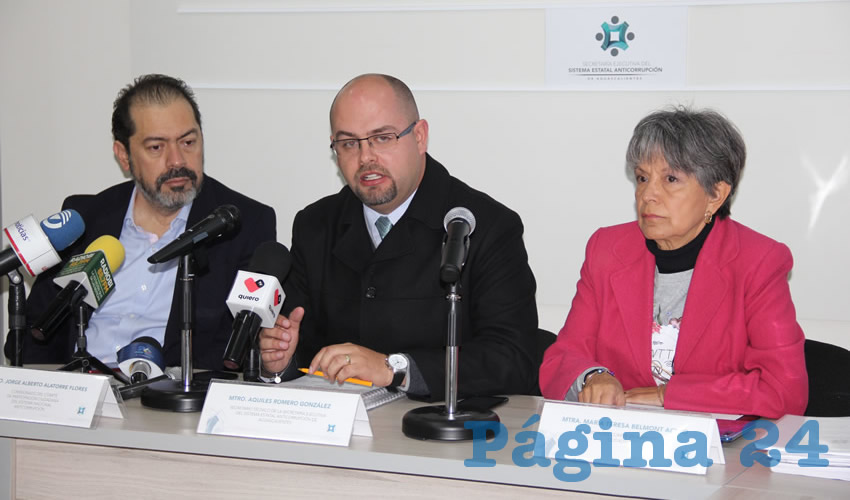 Conferencia de prensa del Comit&eacute; Coordinador del Sistema Estatal Anticorrupci&oacute;n (Foto: Juan Fernando Reyes Ortega)