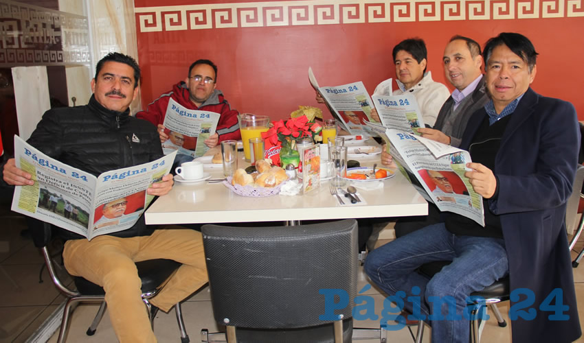 Alejandro León López, Oziel López Reyes, Mario Gómez Alvarado, Luis Manuel Soto Martínez y Víctor Hugo Martínez Guerra desayunaron también en el restaurante Mitla