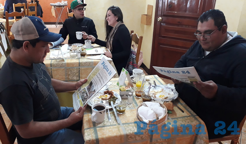 Juan Luis de la Cruz y Edgar González almorzaron en el restaurante La Estación