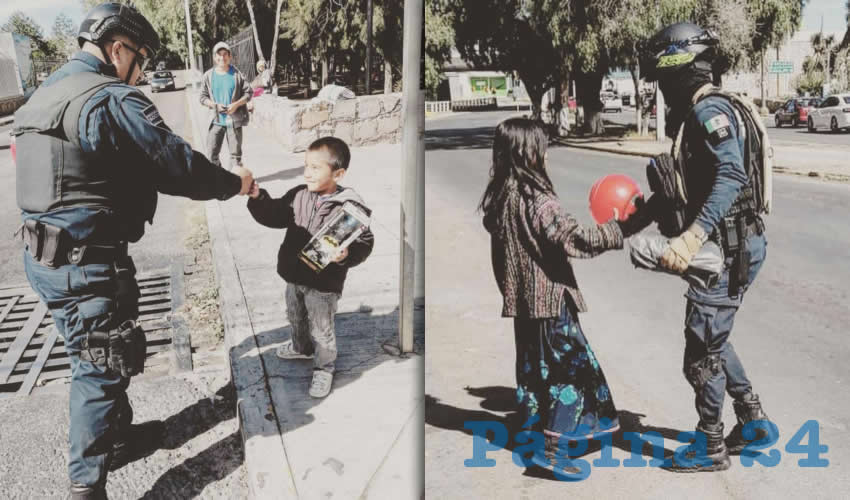 Dicha iniciativa transcurrió durante las primeras horas de esta Navidad, cuando los patrulleros de Zacatecas Capital, “La Joya de la Corona”, organizados en grupos decidieron encabezar dicha causa en beneficio de algunos de los niños que se vieron beneficiados desde temprana hora de este miércoles