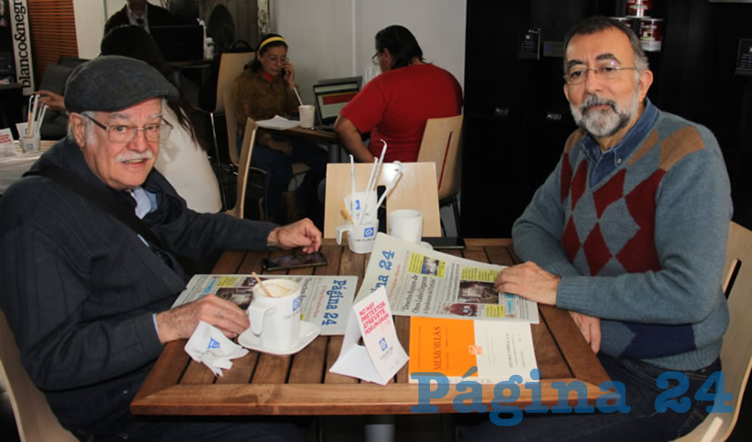 Juan Casaingts y Jesús Eduardo Martín Jáuregui desayunaron en Café Punta del Cielo