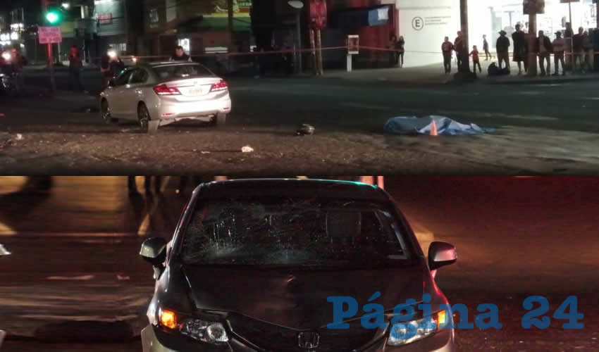La f&eacute;mina encontr&oacute; horrible muerte en el cruce de las avenidas Convenci&oacute;n norte e Independencia | El carro Honda Civic plata, que conduc&iacute;a el hoy homicida Sa&uacute;l &ldquo;N&rdquo; &ldquo;N&rdquo;, de 63 a&ntilde;os de edad
