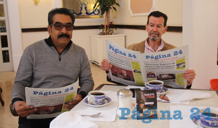 Alejandro Aguilera Guajardo y Jesús Hernández Romo desayunaron en Sanborns Francia