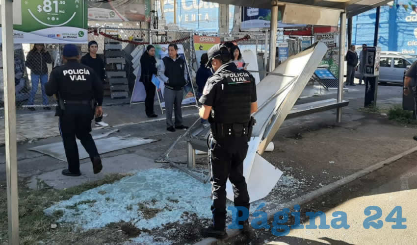El cafre destruyó la estructura que estaba situada en avenida Convención sur, cerca del cruce con la calle República de Nicaragua