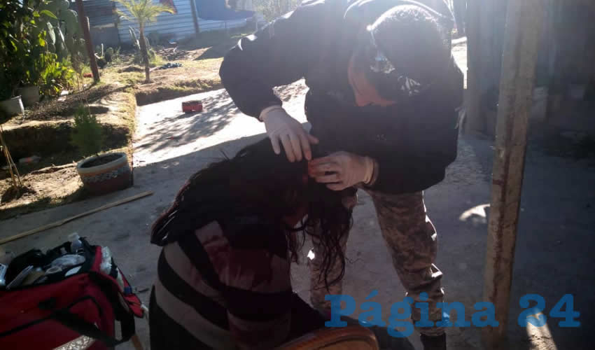 La joven de 24 a&ntilde;os fue atacada por su marido con pu&ntilde;etazos, piedras y palos