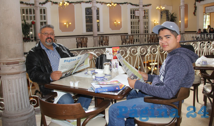 Marco Antonio Arriola Morales y Luis Ernesto González Romo compartieron el pan y la sal en Sanborns Francia