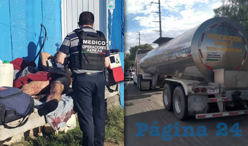 Gerardo Adonaí Vázquez Márquez, de 43 años de edad, fue baleado en un hombro y en un muslo | El tractocamión y una de las pipas fueron localizados en la carretera federal 45 sur