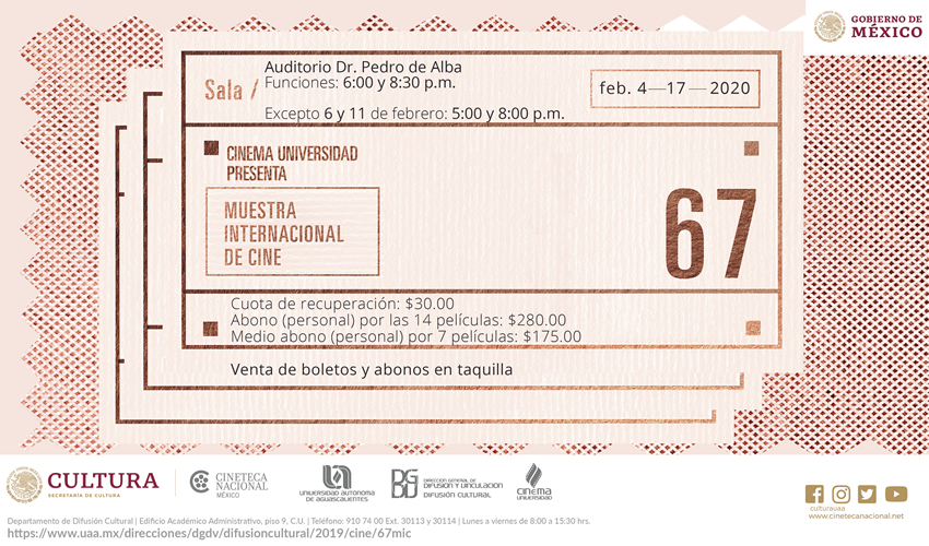 La proyecci&oacute;n de pel&iacute;culas se llevar&aacute; a cabo del 4 al 17 de febrero en el Auditorio Dr. Pedro de Alba con un m&iacute;nimo costo de recuperaci&oacute;n.