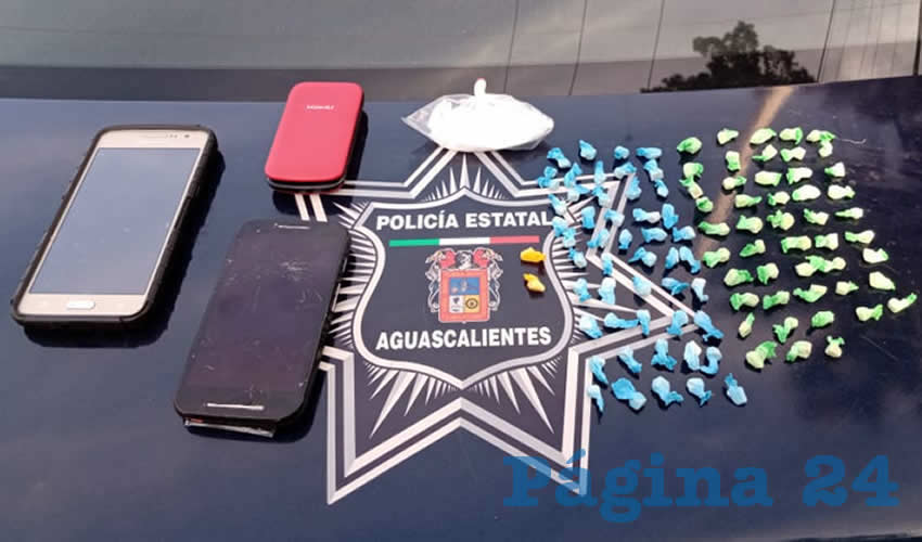 La droga y tel&eacute;fonos que portaban los envenenadores Jos&eacute; de Jes&uacute;s &ldquo;N&rdquo; &ldquo;N&rdquo;, de 30 a&ntilde;os de edad y Juan Alejandro de 25
