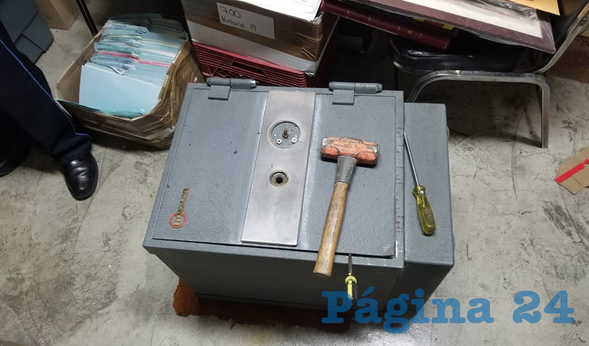 Los ladrones Alejandro e Iván fracasaron en su intento de abrir la caja fuerte