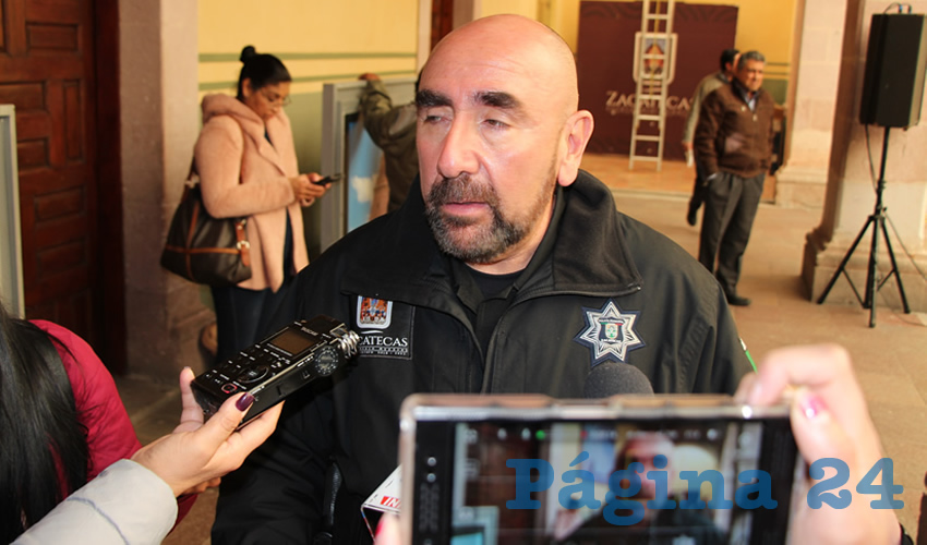 Eduardo Muñoz Franco, director de la corporación de Seguridad Pública Municipal de Zacatecas (Foto Rocío Castro)