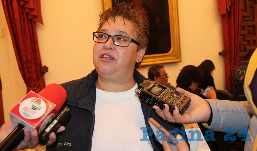 Montserrat Garza, representante legal de la asociación Amor y Vida Animal de Zacatecas (Foto Rocío Castro)