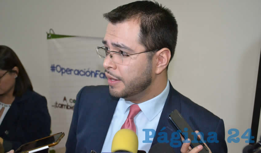 Jehú Eduí Salas Dávila, secretario general de Gobierno (Foto Merari Martínez)