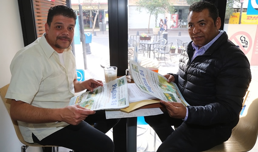 En Caf&eacute; Punta del Cielo se reunieron Gustavo Talamantes Gonz&aacute;lez y To&ntilde;o Anesca, empresario 