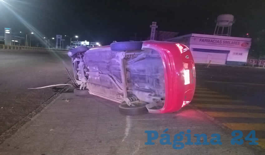 El accidente ocurrió en bulevar a Zacatecas, casi esquina con avenida Aguascalientes norte