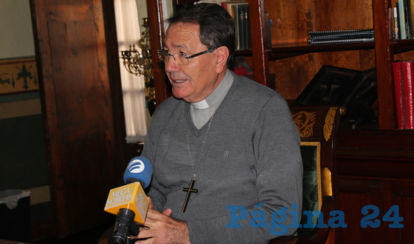 Sigifredo Noriega Barceló, obispo de la Diócesis de Zacatecas (Foto Rocío Castro)