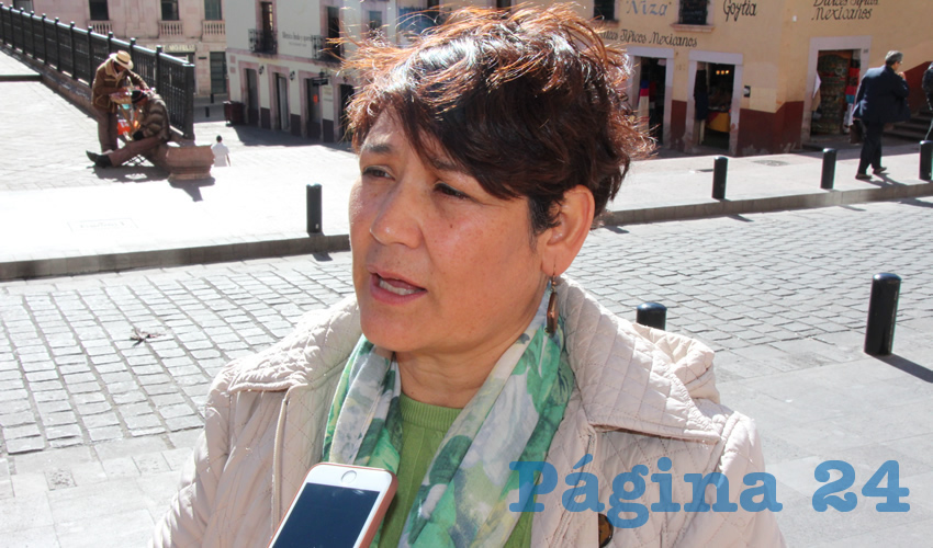 Laura Elena Trejo Delgado, coordinadora de los Centros de Desarrollo Infantil (Cendi) “Emiliano Zapata” del Frente Popular de Lucha de Zacatecas (FPLZ) (Foto Rocío Castro)