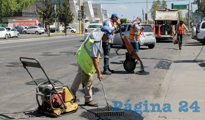 Este año se cuenta con un presupuesto de 25 millones de pesos del Fondo Directo Municipal para llevar a cabo el programa de Bacheo Intensivo