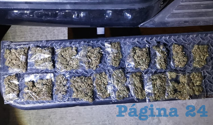 Los 19 envoltorios de droga que portaba el narquillo Ricardo &ldquo;N&rdquo; &ldquo;N&rdquo;, de 23 a&ntilde;os de edad