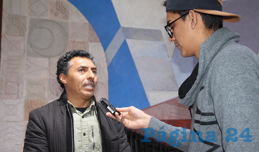 Marcelino Rodarte Hernández, integrante del Movimiento Democrático Magisterial de Zacatecas (MDMZ) (Foto Rocío Castro)