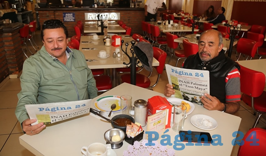 En el restaurante Mitla compartieron el pan y la sal Miguel Ángel Pérez y Víctor Téllez Contreras
