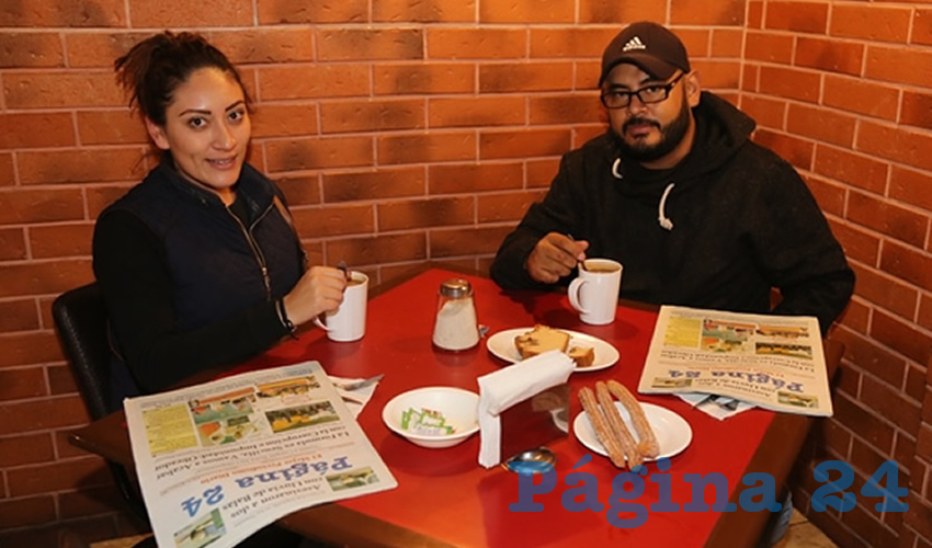 En Las Antorchas disfrutaron un rico desayuno Melinda Denisse Guardado Díaz y Alejandro Díaz Rodríguez