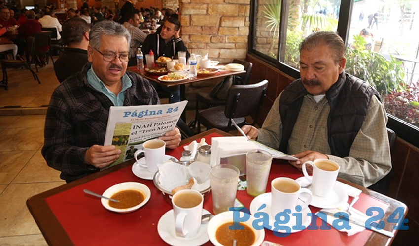 En Las Antorchas almorzaron Alejandro Silva Carreón y Gustavo Marín Torres