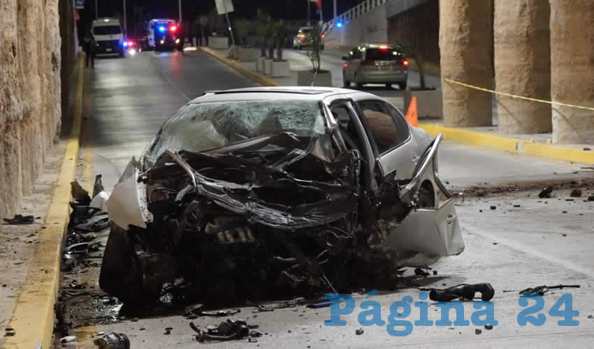 El automóvil de José Alfonso López de Luna quedó totalmente destruido