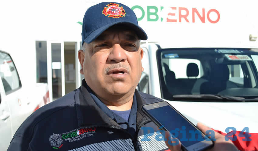Jorge Castro Castrejón, jefe de turno encargado del Cuerpo de Bomberos de la Dirección Estatal de Protección Civil (PC) y Bomberos (Foto: Merari Martínez)