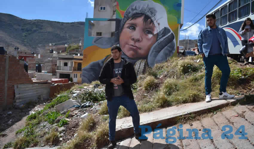 Como parte de un proyecto que conjunta a la sociedad civil, los habitantes de las colonias colaboraron con trabajo comunitario y con los diversos murales que fueron pintados en los asentamientos CTM y Gavilanes en Zacatecas, así como en la Abel Dávila en el municipio de Fresnillo (Foto: Merari Martínez)
