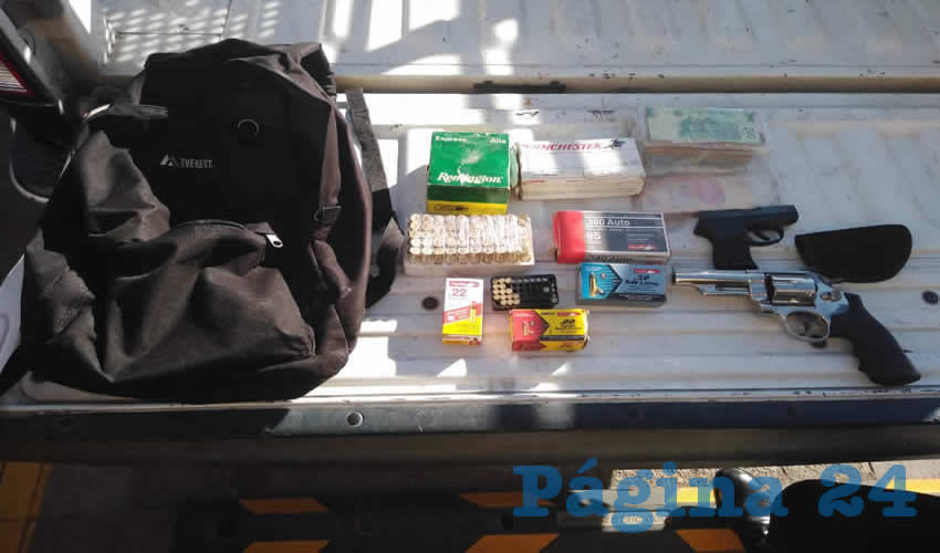 Los cartuchos de diferentes calibres y marca, que escondía José Alberto en una mochila