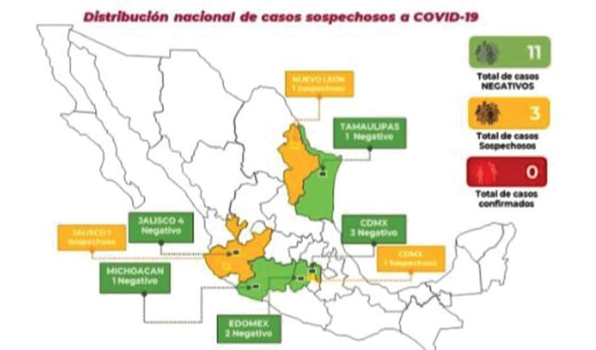 Reporte de la Secretaría de Salud sobre el COVID-19 en México/Imagen: Cortesía