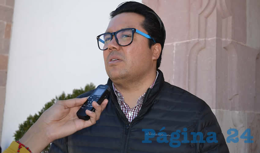 Omar Carrera Pérez, sostuvo que “no es cierto lo que dicen las cifras de las encuestas” en cuanto a la inseguridad que se vive en El Mineral (Foto Merari Martínez)