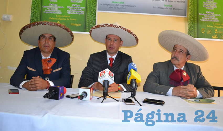 En conferencia de prensa dieron a conocer las actividades que se realizarán con motivo del torneo Copa Charra Zacatecas 2020 en su primera etapa, que se celebrará tras nueve años de impulsar el deporte nacional por excelencia como lo es la charrería, por lo que invitaron a asistir a las competencias que se desarrollarán en el Lienzo charro “Palma Delgadita” de Calera (Foto: Merari Martínez)