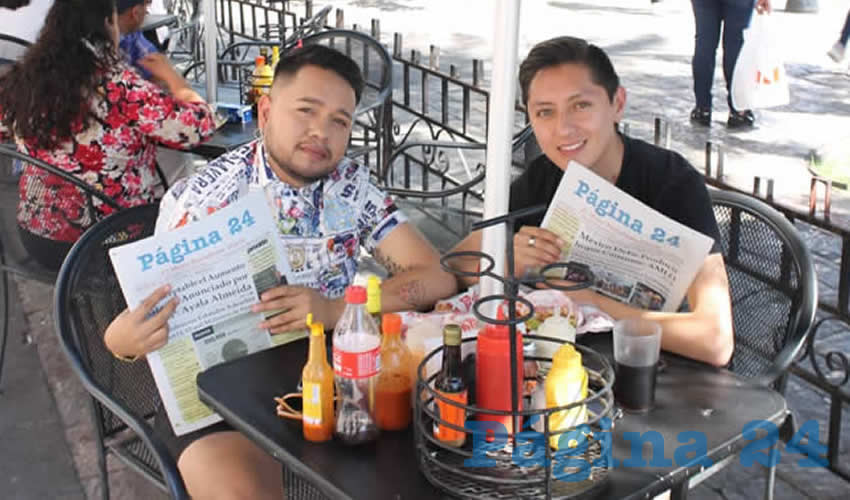 Miguel Alberto y Daniel Alejandro visitaron Bx Pizza