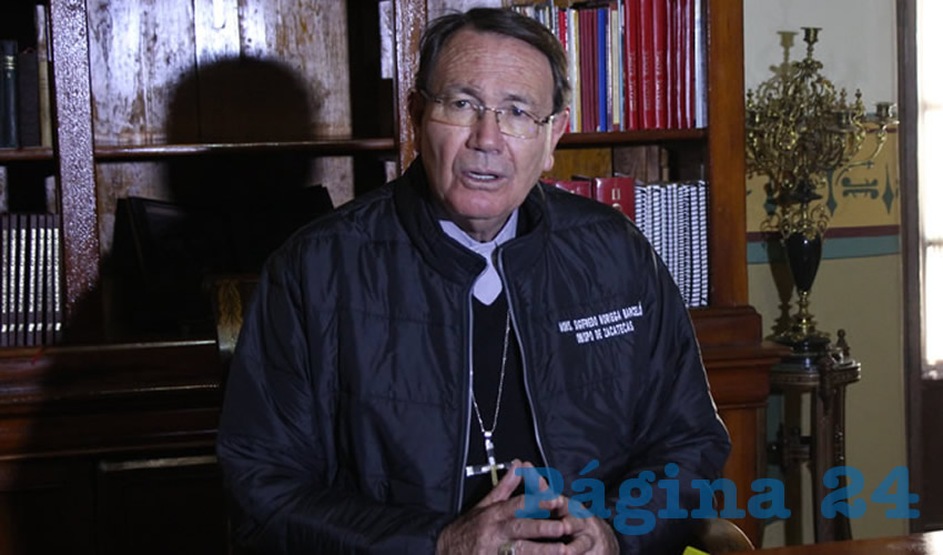 Sigifredo Noriega Barceló, obispo de la Diócesis de Zacatecas (Foto Rocío Castro)