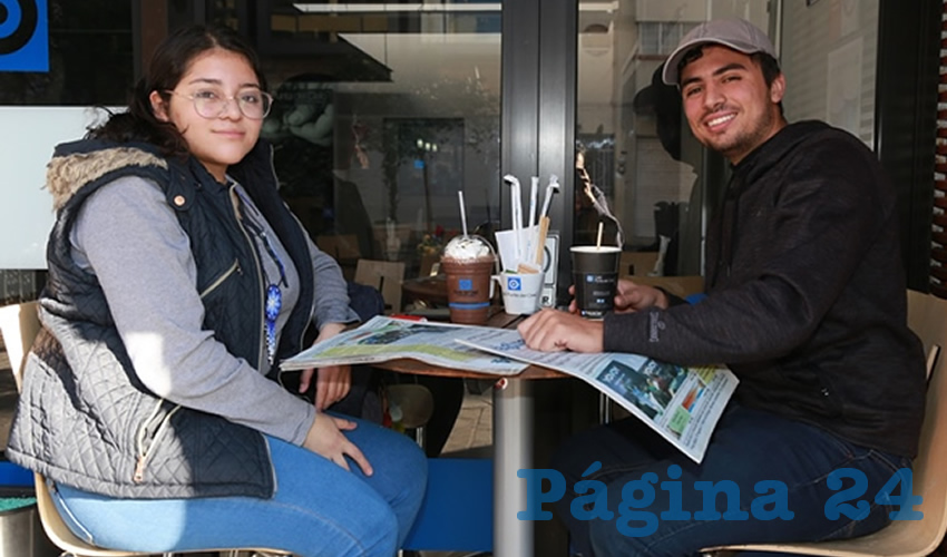 En Café Punta del Cielo departieron Pía Trejo Hernández y Leonardo Romo Avilés